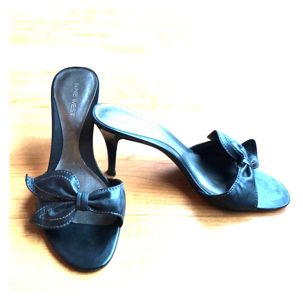 Nine West Black Leather Dress Sandal